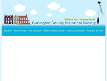 Tablet Screenshot of burlingtoncountyhistoricalsociety.org